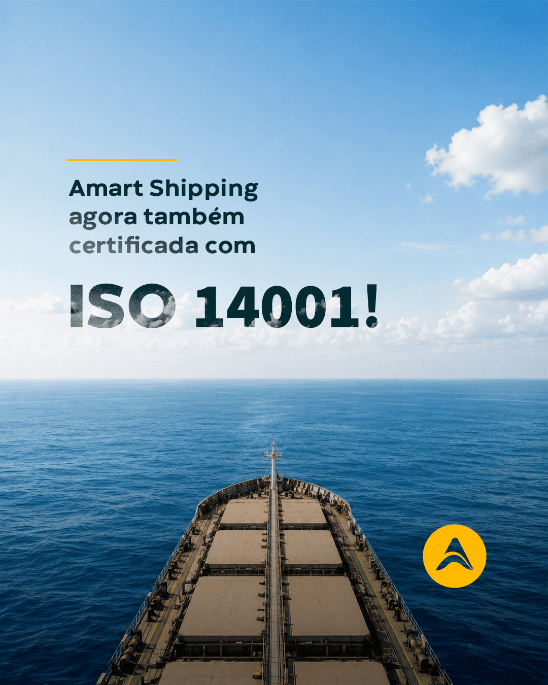 Amart Shipping agora também é certificada com ISO 14001 | Amart Shipping |   | Despachante Aduaneiro | Desembaraço Aduaneiro | Agenciamento Marítimo